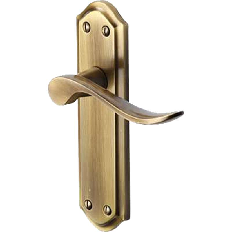 Sandown handle lever latch antique brass