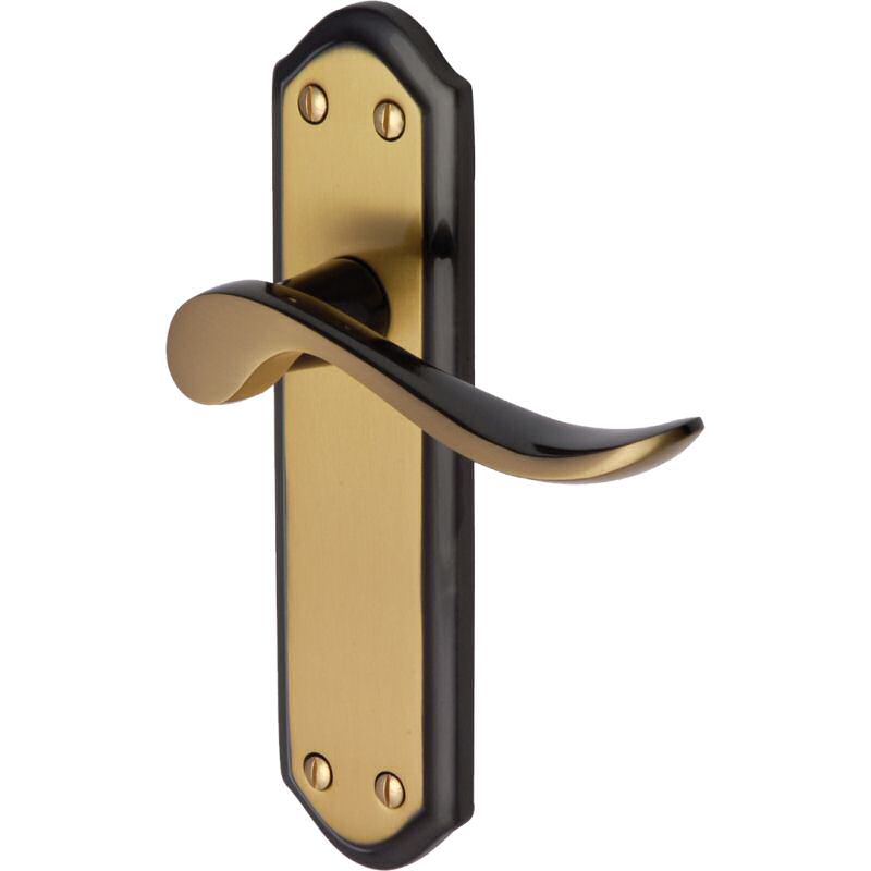 Sandown handle lever latch satin brass & bronze